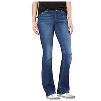 scamper Women's Jeans Mid Waisted Skinny Jean Denim Pocket Trousers Stretch Slim Button Pants Wide Leg Leggings Super Comfy