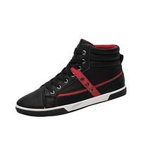 Men Shoes, Neartime Fashion Men Autumn Leather Footwear Boots High Top Lace-Up Casual Hiking Shoes