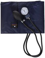 MABIS Precision Series Aneroid Sphygmomanometer Manual Blood Pressure Monitor with Calibrated Blue Nylon Cuff and Carrying Case, Thigh