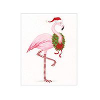 Caspari Christmas Flamingo Gift Enclosure Cards, 20 with Envelopes