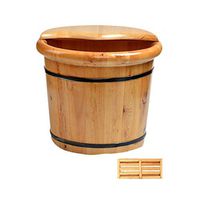 Footbath，Wooden Barrel, Foot Basin Wooden Bucket，Foot Spa Wooden Tub，Foot Tub for Soaking Feet，Thicken Wooden Tub，Cypress Wood Foot Bucket