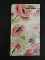 Punch Studio Guest Towel"Pink Floral Burlap" 32 Count