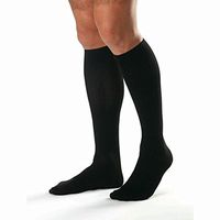 JOBST forMen Knee High 30-40 mmHg Ribbed Dress Compression Socks, Open Toe, X-Large Full Calf, Black
