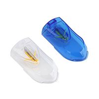 Shintop 2 Pack Vitamin Pill Cutter, Medicine Tablet Cutter Pill Splitter with Stainless Steel Blade (Blue + Clear)