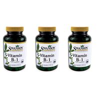 Swanson Vitamin B-1 (Thiamin) 100 Milligrams 250 Capsules 3 Pack