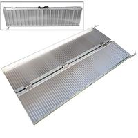 Veryke Portable Wheelchair Ramp 6 Ft Aluminum Alloy Folding Ramp Home Loading Traction Ramp for Pet,Scooter,Bike,with Carrying Handle