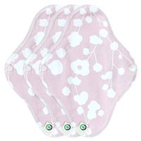 think ECO [Printed Pattern Pad 3p] Organic Reusable Cotton Pads, Menstrual Pads, Sanitary Napkins, Many Pattern, 3 Pads. (Shabby Chic, Day Pad)