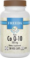 Freeda Kosher Pure Coenzyme Q-10 100 mg. 50 Veg Caps