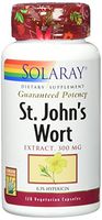 Solaray Guaranteed Potency St. John's Wort Aerial Extract 300 mg VCapsules, 120 Count