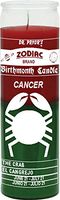 Indio Products Cancer Red/Green Candle - Zodiac Silkscreen 2 Colors 7 Day