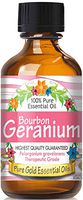 Pure Gold Bourbon Geranium Essential Oil, 100% Natural & Undiluted, 60ml
