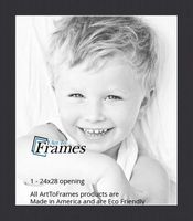 24x28 Smooth Black / Black Custom Mat for Picture Frame with 20x24 opening size (Mat Only, Frame NOT Included)