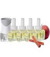 (4 Pack) 4 Scent Fill® Brand Cinnamon Apple Plug in Refills and (1) Air Wick® Plug in Warmer