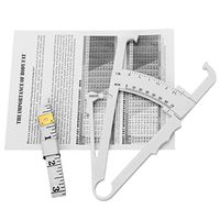 Body Fat Caliper Set, Personal Body Fat Monitor Skinfold Tester, Free Measure Tape and Measure Chart Included