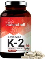 Advanced Vitamin K2 Supplement with MK-7 and MK-4, 200 mcg, 200 Capsules, (Vitamin K2 Complex Supplement), Supports Joint and Heart Health, Non-GMO.