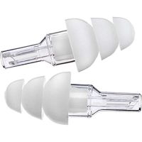 Etymotic Research ER20 High-Fidelity Earplugs, White with Clear Stem, 1 Pair Large Fit, Clamshell Packaging