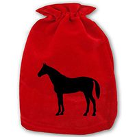Personalized Santa Sack, Christmas Gift Bag Santa Bag with Drawstring Size 13.78"x17.72" (The Horse Konik is Stroke Shape Shadow)