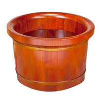 ANHPI Foot Bath Barrel Wooden Foot Basin Health Massage Durable Heightening Foot Tub (41 27cm),OneColor