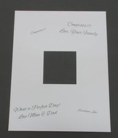 Pack of 5 16x20 White Signature and Autograph Picture Mat for 6x6 picture. Weddings, Baby Showers, Reunions