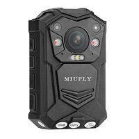 MIUFLY 1296P HD Waterproof Police Body Camera with 2 Inch Display, Night Vision, Built in 32G Memory and GPS