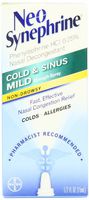 Neo-Synephrine Nasal Spray, Mild Formula, .5-Ounce Bottles (Pack of 4)