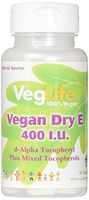 VegLife Dry E Vegan Tablet, 400 iu, 50 Count