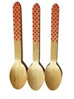 Perfect Stix Polka Dot Spoons 158 36-Pink Printed Wooden Spoons with Pink Polka Dot Pattern, 6" (Pack of 36)