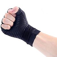 High Copper Infused Compression Arthritis Gloves for Men and Women Copper Gloves for Hand Pain Relief and Support L (1 Pair)