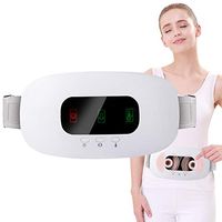 Homluxe Rechargeable Portable Heating Pad for Menstrual Period Cramps, Cordless Electric USB Charging Warming Belt Plus Massage for Waist, Lower Back, Abdomen, Stomach Pain Relief (White)