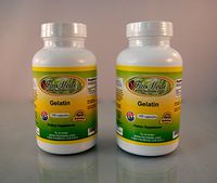 Gelatin, Hair, Nails, Skin. Made in USA - 200 (2x100) Capsules
