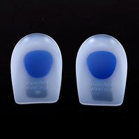 Silicone Gel Heel Cups,Heel Pads for Heel Pain Bone Spur and Achilles Pain Gel Heel Cushions and Cups Pad and Shock (2#)