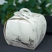 Efavormart 25pcs Marble Design Cupcake Purse Favor Boxes for Candy Treat Gift Wrap Box Party Favor Boxes for Bridal Shower Wedding
