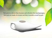 Porcelain Ceramic Neti Pots, Ergonomically Designed Jal Neti pots, Neti Pots for Sinus Congestion-White