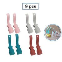 Yimeezuyu Lazy Shoe Helper 8 Pcs Shoe Lifting Helper Shoe Horn Wear Shoe Helpers Easy on Easy Off Travel Shoehorn Shoe Helper for Men, Women and Kids