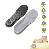 ROSENICE Memory Foam Shoe Insole Orthotics Arch Pads Sport Pain Relief Shoe Insole for Men Women - Size L (Black Grey)