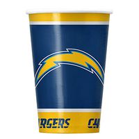NFL Los Angeles Chargers Disposable Paper Cups, Pack of 20