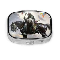 RichardJCrosby Portable Pocket Molly Hatchet Square Pill Case Medicine Container Tablet Box Gift 2 Compartment