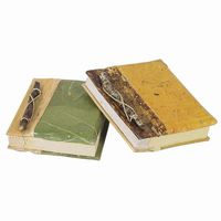 Natural Leaf NOTEBK W/Bamboo Paper 2 Piece Set 4.5"