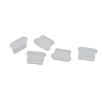 uxcell 5Pcs TYPE-C Clear Silicone Anti-dust Stopper for Protect Data Port Of Mobile Phone