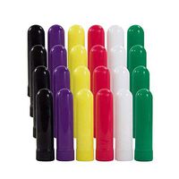 Nasal Inhalers for Essential Oils, Aromatherapy Refillable Blank Plastic Nasal Inhaler Tubes,with 2 Mini droppers 24 Cotton Wicks and 24 Writable Stickers,Color 24 PACK