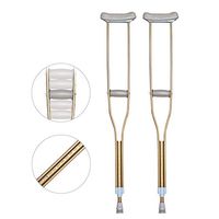 MYJZY Medical Underarm Crutches(Pair),Height Adjustable Lightweight Aluminum Alloy Adult Crutches,Comfort Rubber Underarm Pad and Handgrip