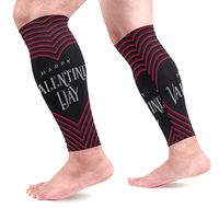 LEVEIS Love Heart Calf Compression Sleeves 1 Pair, Leg Performance Support for Shin Splint Calf Pain Relief Men & Women Guards Sleeves for Running Cycling