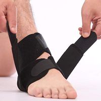 Julitech Sport Ankle Support 1 Pcs, Adjustable Breathable Ankle Guard Foot Pad Sleeves for Football Plantar Fasciitis Pain Relief, Heel Pain, Arch Support