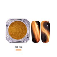 Hunputa Nail Art Powder,Cat Eye Nail Powder Neon Mirror Glitter Mirror Effect Rainbow Crystal Opal (J)