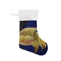 Personalized Christmas Stocking Yellow Squid Santa Xmas Tree Decor Socks Gift Kids Fireplace/Restaurant/Hotel/Club/bar