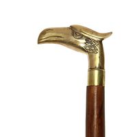 Vintage Walking Stick with Eagle Shape Handle Sheesham Wood Decorative Canes for Men Women - 37 inch Long