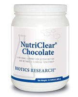 Biotics Research NutriClear® Chocolate –Chocolate Powder. Nutritional Support for Detoxification and Metabolic Clearing. Healthy Weight. Glutathione. NAC. 17 g Organic Pea Protein Per Serving 24 Oz