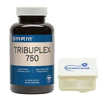 MRM TribuPlex 750 mg, Testosterone Supplement, 60 Vegan Capsules Bundle with a Lumintrail Pill Case