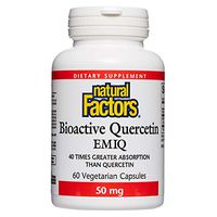 Natural Factors, Bioactive Quercetin EMIQ, All Year Support for Healthy Inflammatory Responses and Sinuses, 60 Capsules (60 Servings)
