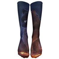SOA7Q Warrior Cat Comfortable Athletic Socks Long Socks Tube Sock Unisex Colorful For School Knee Socks